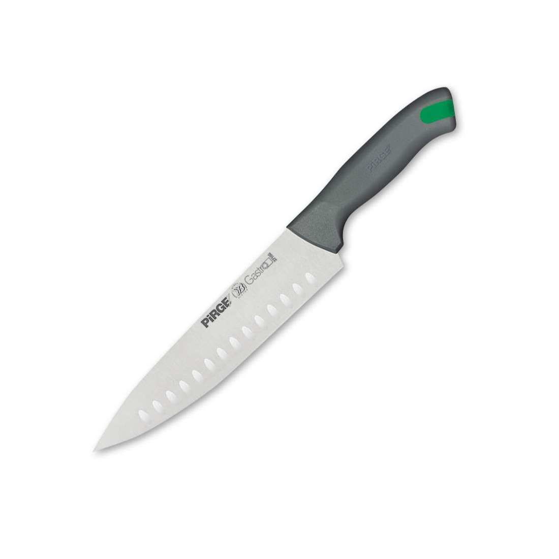 GASTRO ŞEF BIÇAĞI OLUKLU 21 CM GRİ