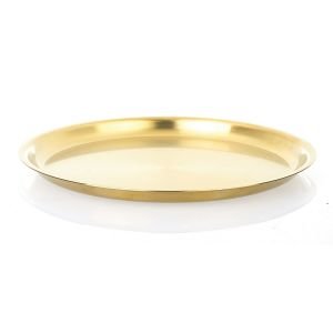 SERVİS SUNUM TEPSİ ÇELİK ALTIN 21 CM