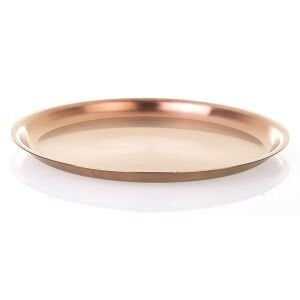 SERVİS SUNUM TEPSİ ÇELİK BAKIR 21 CM