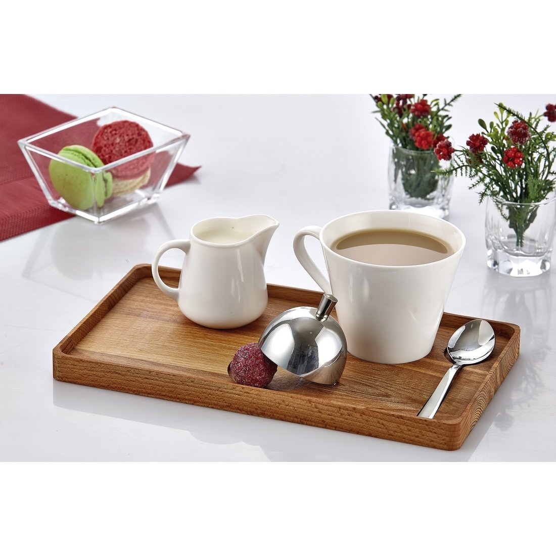 AHŞAP STANDLI DİKDÖRTGEN NESCAFE SETİ 24*14*2 CM