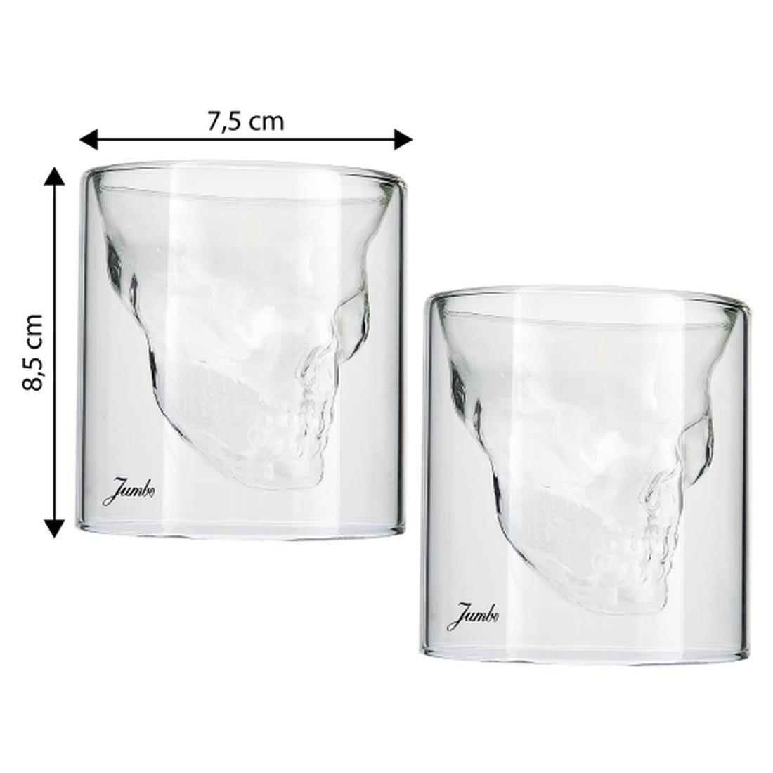 JUMBO GLORY D. WALL ÇİFT CİDARLI SKULL BARDAK 150 ML 2'Lİ