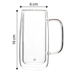JUMBO GLORY D. WALL ÇİFT CİDARLI KULPLU BYK BARDAK 2Lİ450 ML