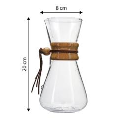 JUMBO GLORY CAM KAHVE DEMLEME AHŞAP APARATLI 850  ML