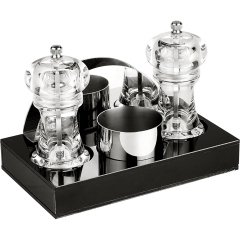 AKRİLİK MENAJ SET  4'LÜ 20*12* H3 CM ŞEFFAF