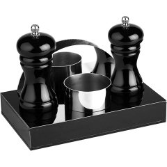 MENAJ SET 20*12*H3 CM  4'LÜ KIRMIZI,SİYAH,BEYAZ