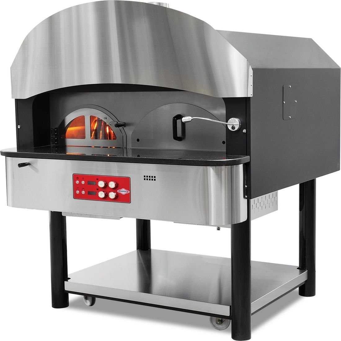 PİZZA FIRINI DÖNER TABANLI GAZLI-ODUN HAZNELİ NG