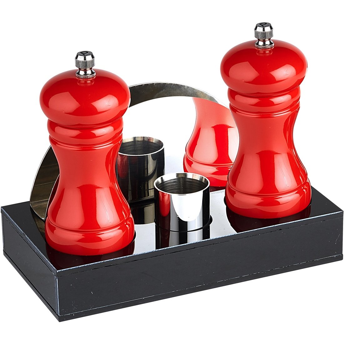 MENAJ SET 18,5*9,5*H3CM 4'LÜ KIRMIZI,SİYAH,BEYAZ