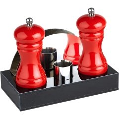 MENAJ SET 18,5*9,5*H3CM 4'LÜ KIRMIZI,SİYAH,BEYAZ