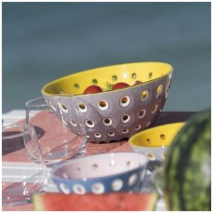 GUZZINI LE MURRINE KASE GRİ SARI 25 CM