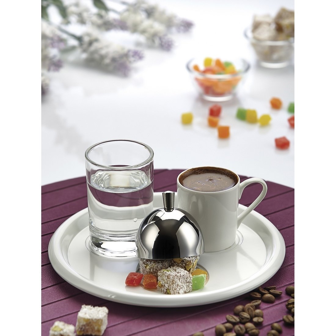TÜRK KAHVE SERVİS TAKIMI YUVARLAK 19CM