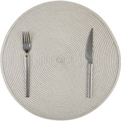 AMERİKAN SERVİS YUVARLAK PVC BEJ 38 CM