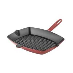 CASTE IZGARA TAVA DİKDÖRTGEN KIRMIZI 32 CM