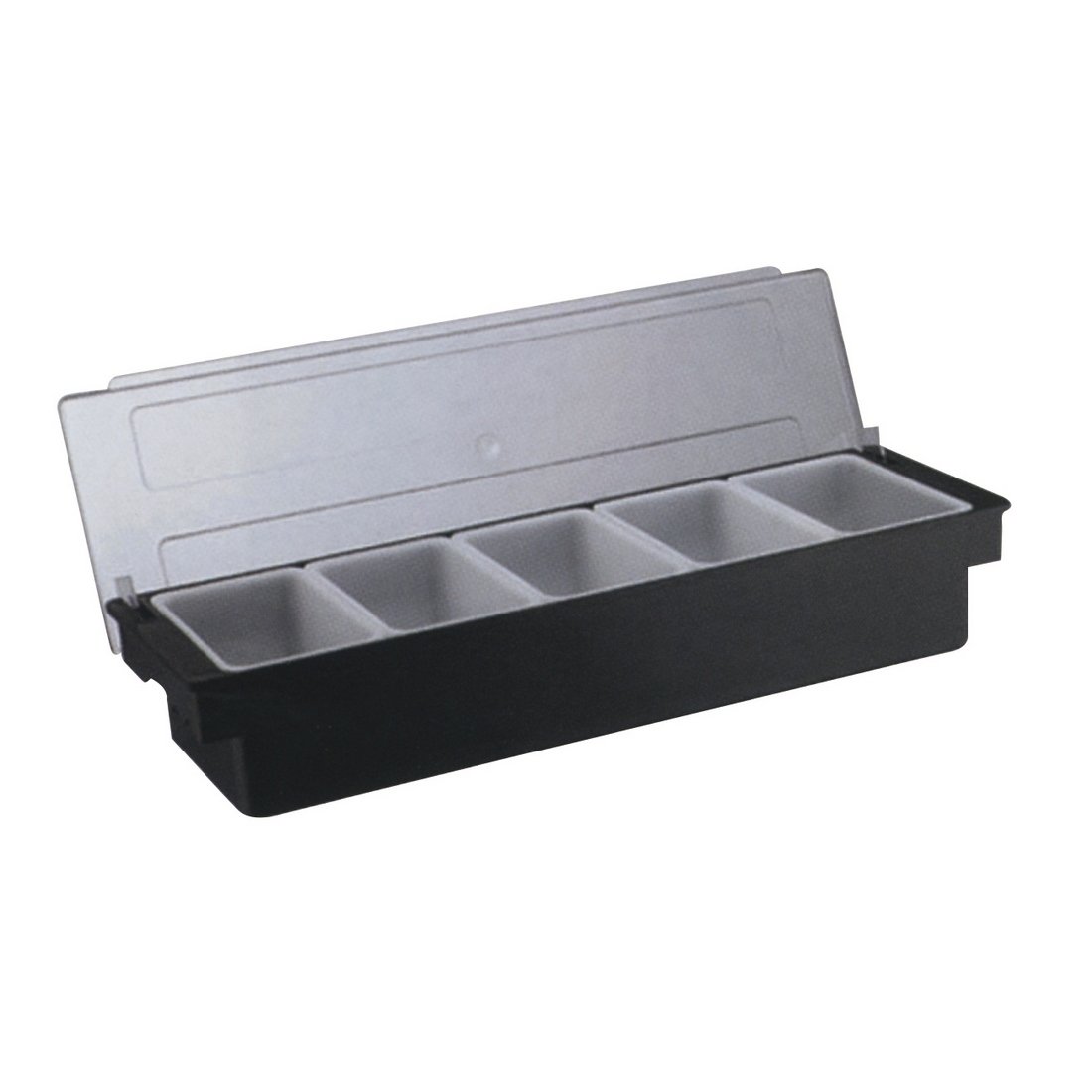 POLİCARBON KAPAKLI BAR KONTEYNER 5'Lİ (50*16*9 CM)