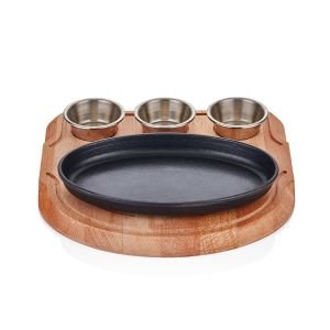 D.DEMİR OVAL FAJİTA 23*14CM +SOSLUKLU NİHALE