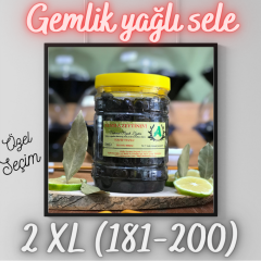 Gemlik Tipi Siyah Yağlı Sele Zeytin ''2 XL'' 1000g