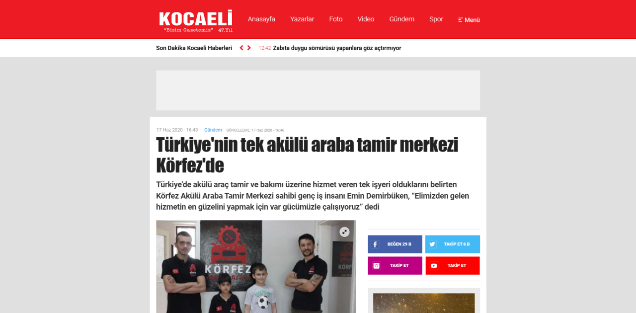 Türkiye'nin tek akülü araba tamir merkezi Körfez'de - Kocaeli Gazetesi