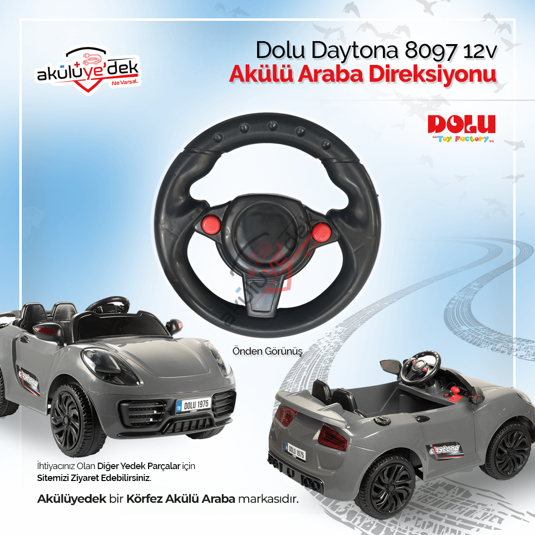 Dolu Daytona 8097 12v Akülü Araba Direksiyonu