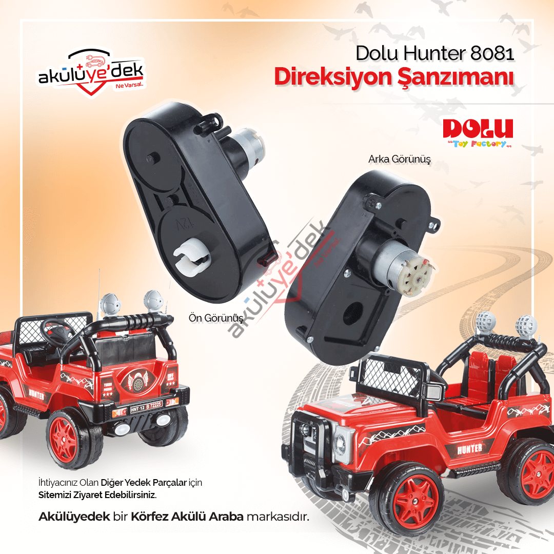 DOLU Hunter 8081 12v Akülü Araba Direksiyon Şanzımanı
