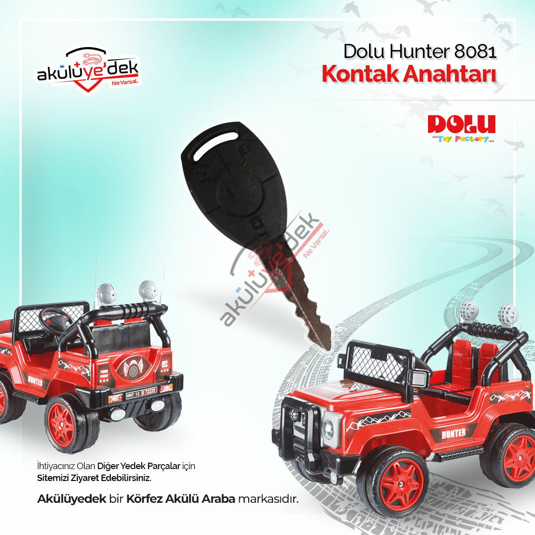 Dolu Hunter 8081 12v Akülü Araba Kontak Anahtarı - K8-B-1A