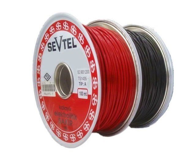 Sevtel Kablo Marin Akü Güç Kablosu M216 2x16 (Kırmızı)