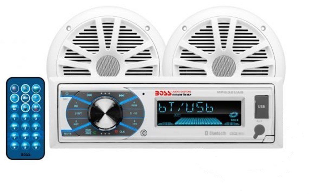 BOSS Audio Systems MCK632WB.6 USB, AUX Girişli Bluetoothlu Hoparlörlü Marin Teyp Seti