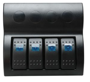 BFY 4'lü Switch Panel Mavi Işıklı ve Otomatik Sigortalı