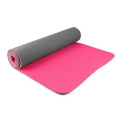 TPE YOGA MAT 173*61*0,4cm GRİ-PEMBE