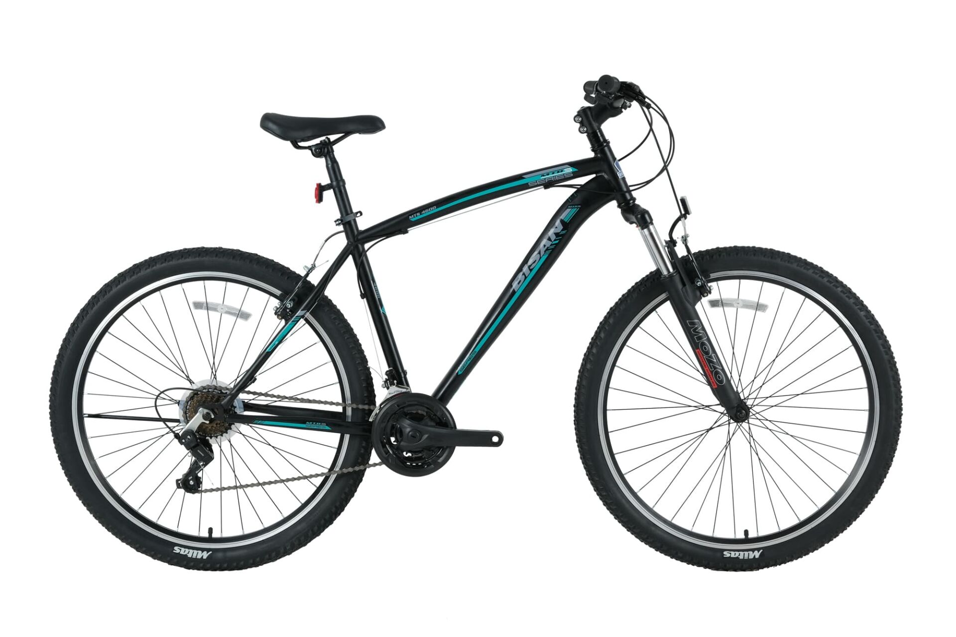 BİSAN MTS 4600 21 Vites 27,5 Jant V-Fren Dağ Bisikleti MTB Siyah - Yeşil 19''/48CM