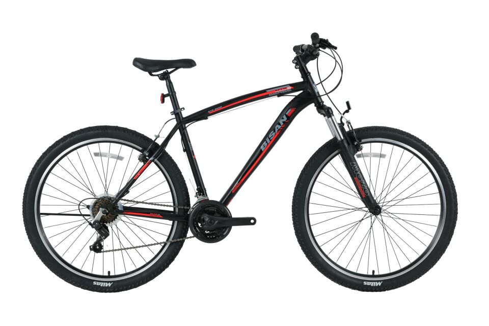 BİSAN MTS 4600 21 Vites 29 Jant V-Fren Dağ Bisikleti MTB Siyah - Kırmızı 19''/48CM