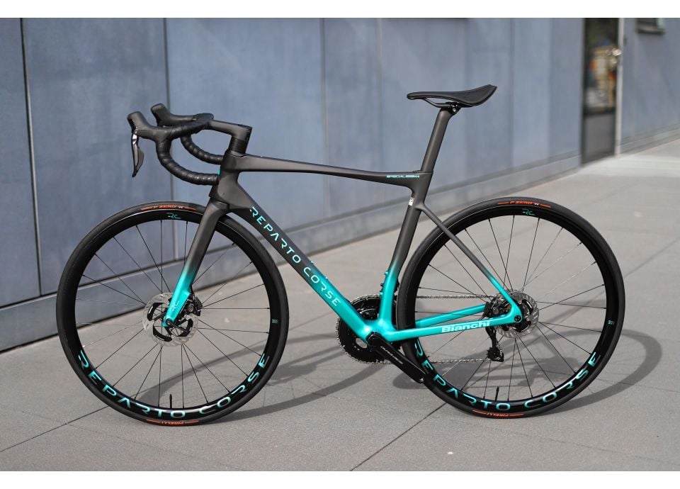 Bianchi Specialissima RC Dura Ace di2 12S HD W/Powermetre Karbon Yol Bisikleti Siyah - Celeste 50CM