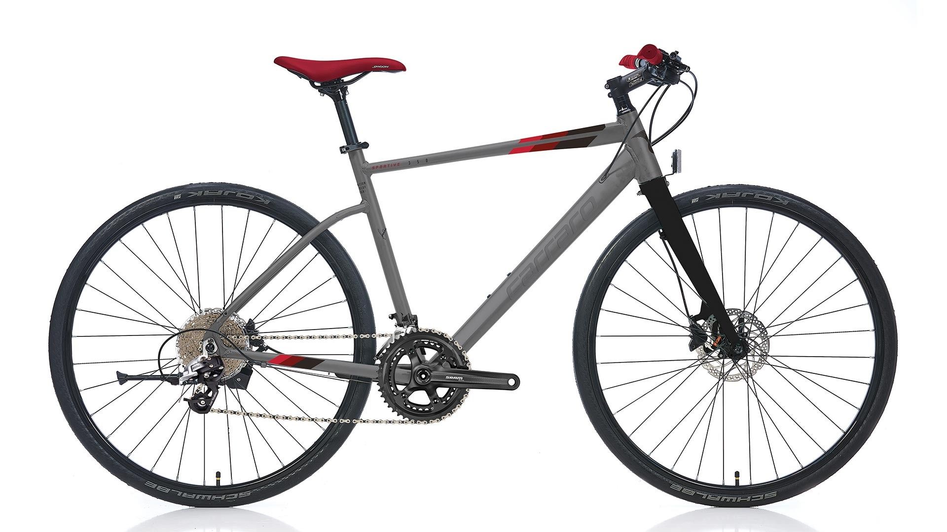 CARRARO Sportive 350 22V HD Trekking Bisiklet Mat Antrasit - Siyah - Kırmızı 52CM