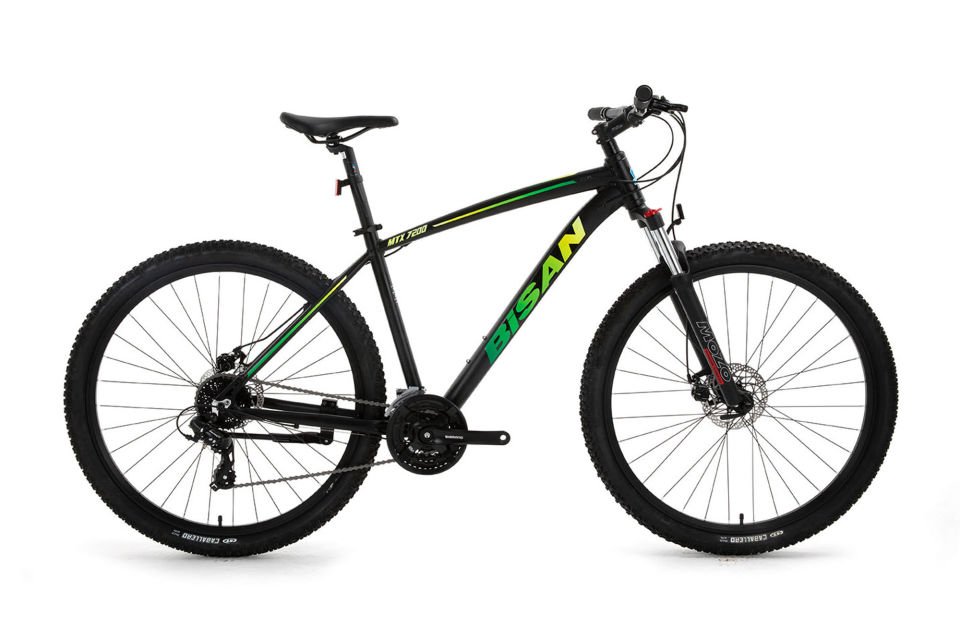 BİSAN MTX 7200 27,5'' 24 Vites MD Dağ Bisikleti MTB Siyah - Yeşil 17''/43CM