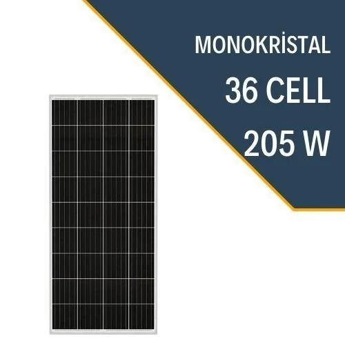 Lexron Monokristal Güneş Paneli 205W (36 Cell)