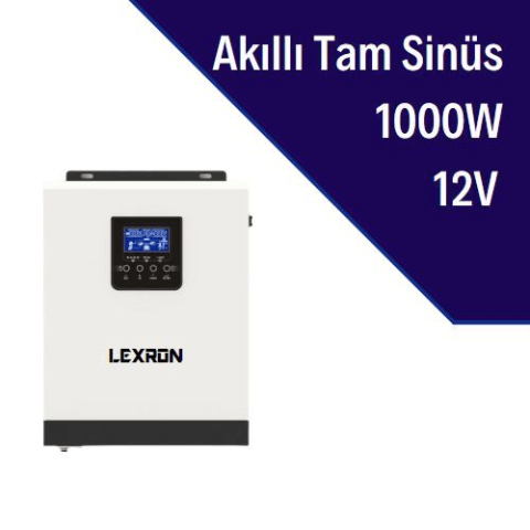 Lexron Tam Sinüs Akıllı İnverter 1KVA 1000W 12V