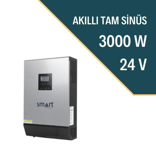 Smart Tam Sinüs Akıllı İnverter 3KVA 3000W 24V