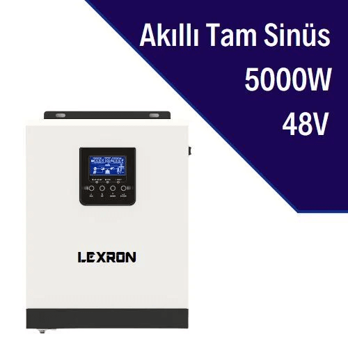 Lexron Tam Sinüs Akıllı İnverter 5KVA 5000W 48V