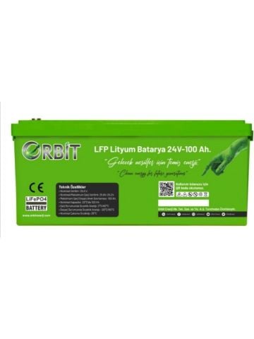 ORBİT 24V 100Ah LiFePO4 Akü – ABS Kasa