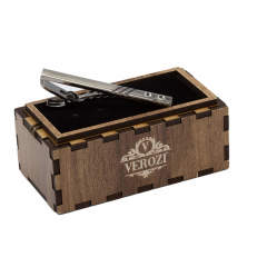 Verozi Kravat İğnesi - Uzun Taşlı Füme Renkli - KIUFTF010