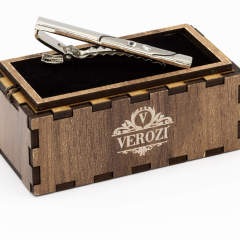 Verozi Kravat İğnesi - Uzun Taşlı Gümüş Renkli - KIUFTG005