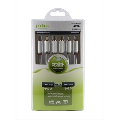 Prolink PMM264 3 RCA - 3 RCA Multimedia Kompozit Kablo (2 m)