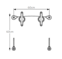 DIGIWOLD İP ASKI APARATI,ULTRA SLIM,(US-400),VESA 60x60cm