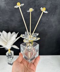 KRİSTAL TEPELİ KOKU ŞİŞESİ ŞEFFAF GOLD