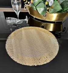 6'LI YUVARLAK LATEKS SUPLA AMERİKAN SERVİSİ SAÇAKLI MODEL GOLD