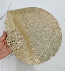 6'LI YUVARLAK LATEKS SUPLA AMERİKAN SERVİSİ SAÇAKLI MODEL GOLD