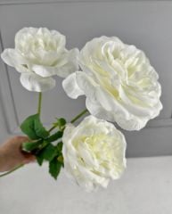 3'LÜ YAPAY UZUN GÜL BUKETİ BEYAZ