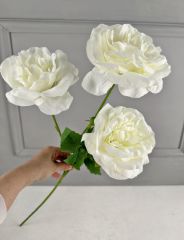 3'LÜ YAPAY UZUN GÜL BUKETİ BEYAZ