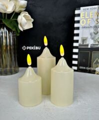 PİLLİ DOĞAL LED MUM 13X5 CM