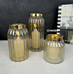 PİLLİ DOĞAL LED MUM 13X5 CM