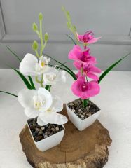 SAKSIDA YAPAY MİNİ ISLAK ORKİDE 30 CM PEMBE