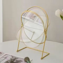 METAL STANTLI LÜKS AYNA DEKOR GOLD